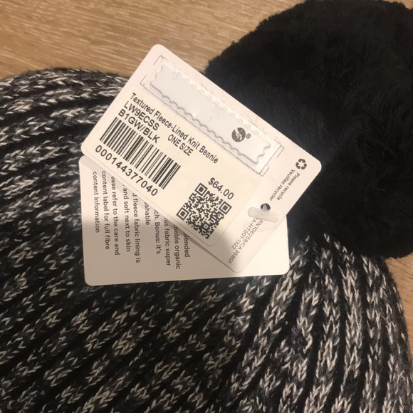 NWT lululemon Textured fleece lined knit beanie Pom Pom - Picture 4 of 5